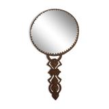 Brass hand mirror, 10 cm