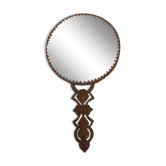 Brass hand mirror, 10 cm
