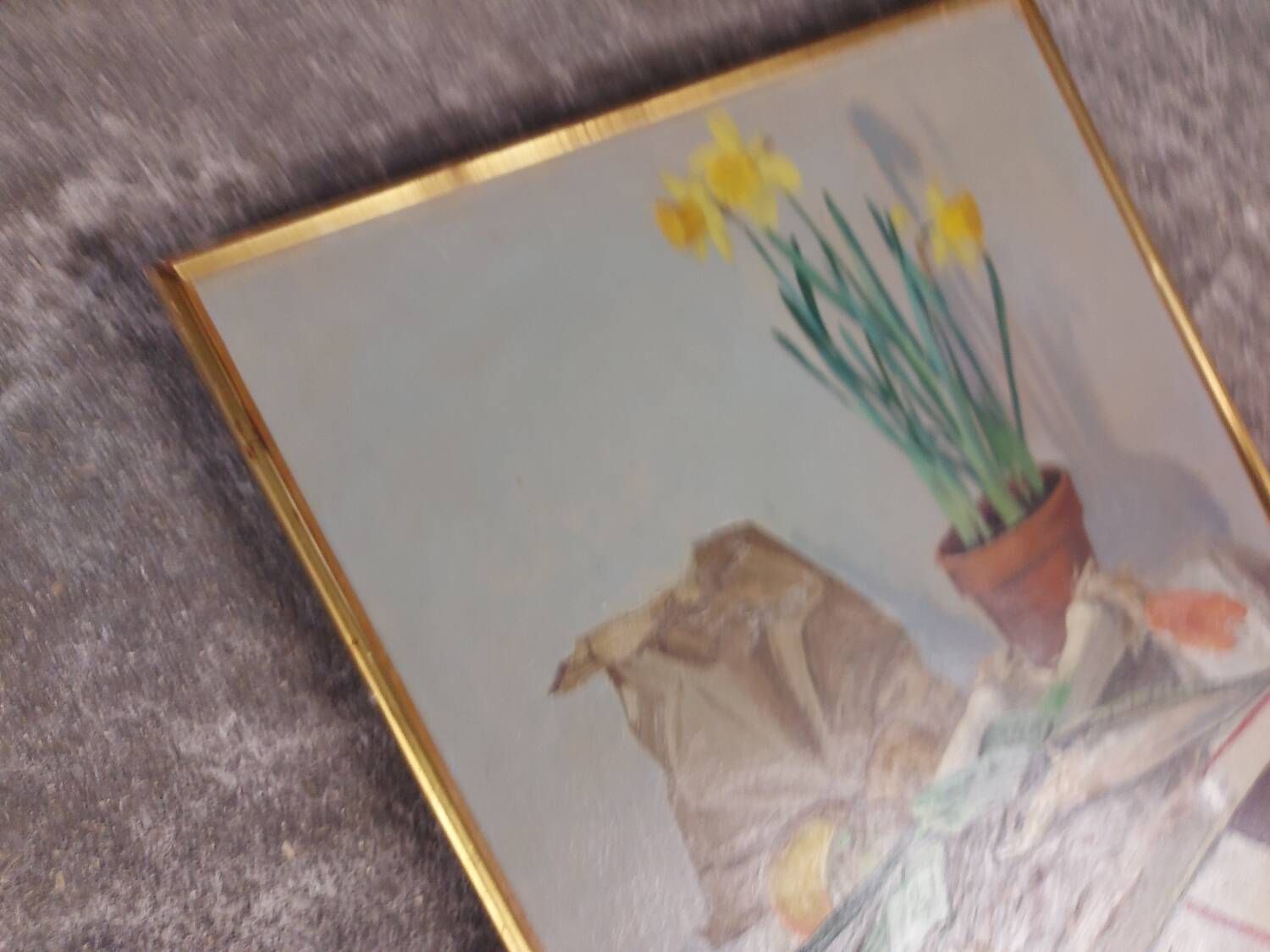 Painting, oil on canvas still life, Michel Mercier