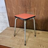 Pink formica stool 1960