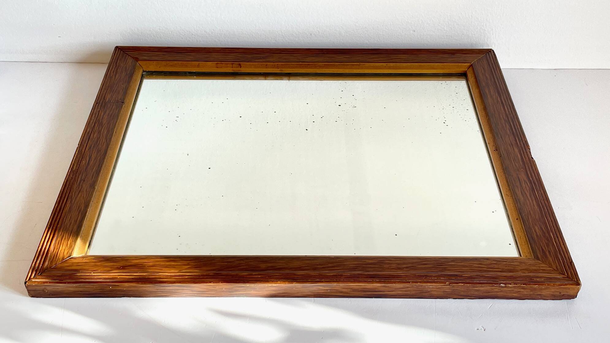 Art deco mirror 1920 wood and silver vintage