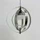 Mid-century glass sphere hanging pendant glass lamp design 1970’s space age Italy