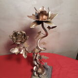 iron chandelier flower pattern and steel cast iron foot 2kg 40x24cm 1970