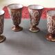 Set of 4 mazagrans in glazed terracotta - 1970s