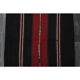 1970s Turkish Hand-Knotted Wool Cotton Black Kilim Runner Rug 118x238