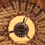 Tripod lamp and rattan from the 1950s.