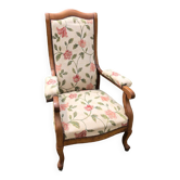 Fauteuil voltaire en merisier