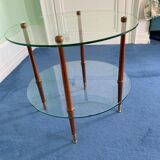 Table blasse en verre