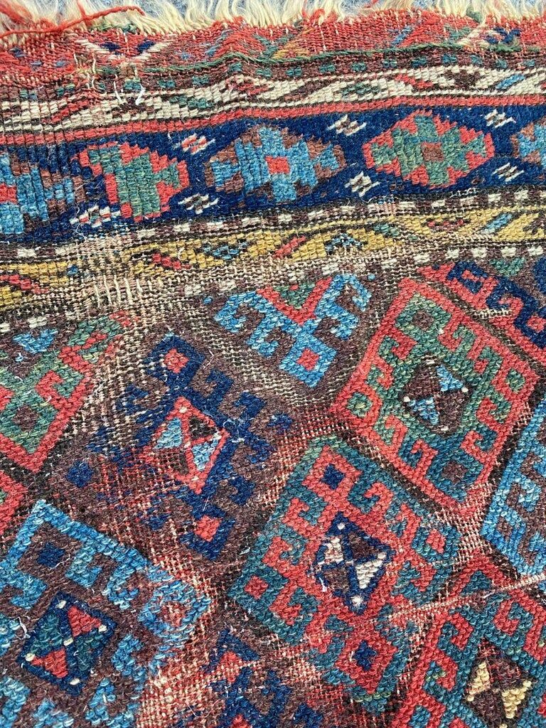 Antique Shahsavand tribal horse cover mat 105x95 cm