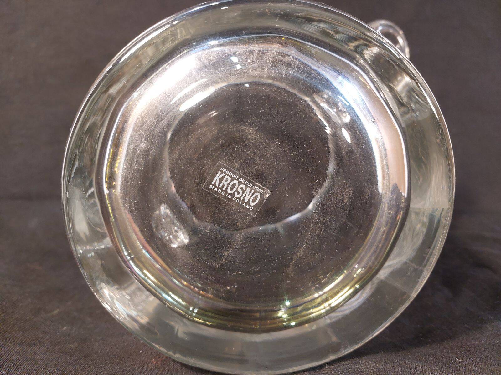 Krosno signed crystal champagne bucket - Poland
