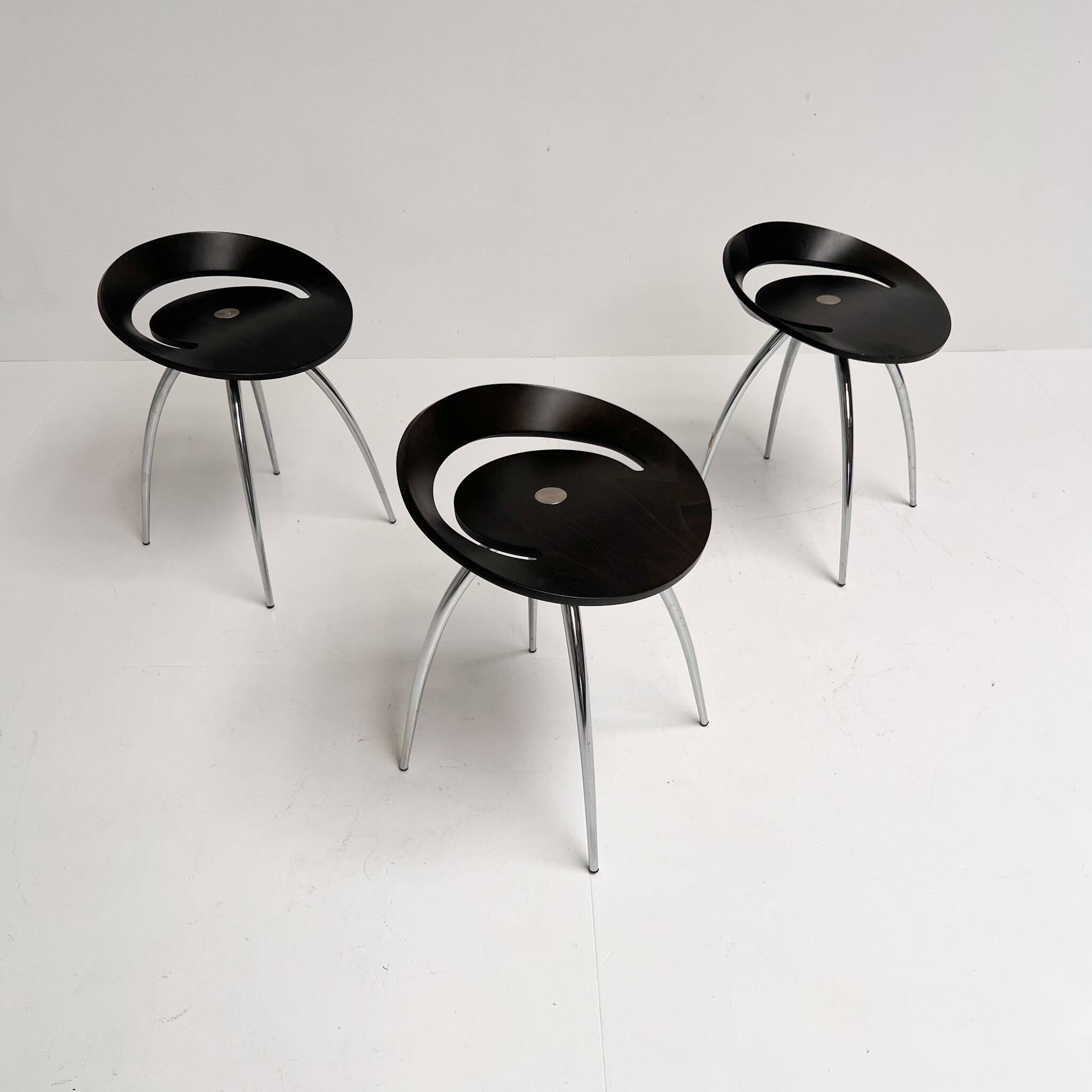 3 tabourets Magis Lyra par Sigurdur Thorsteinson, années 1990