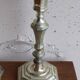 Pair of antique silver-plated metal candlesticks