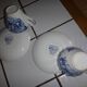 2 chocolate and English porcelain saucers