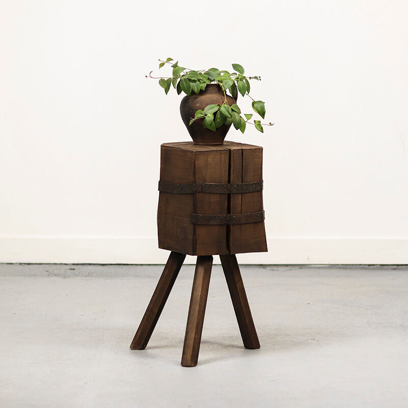 Old Wabi Sabi Primitive oak chopping block