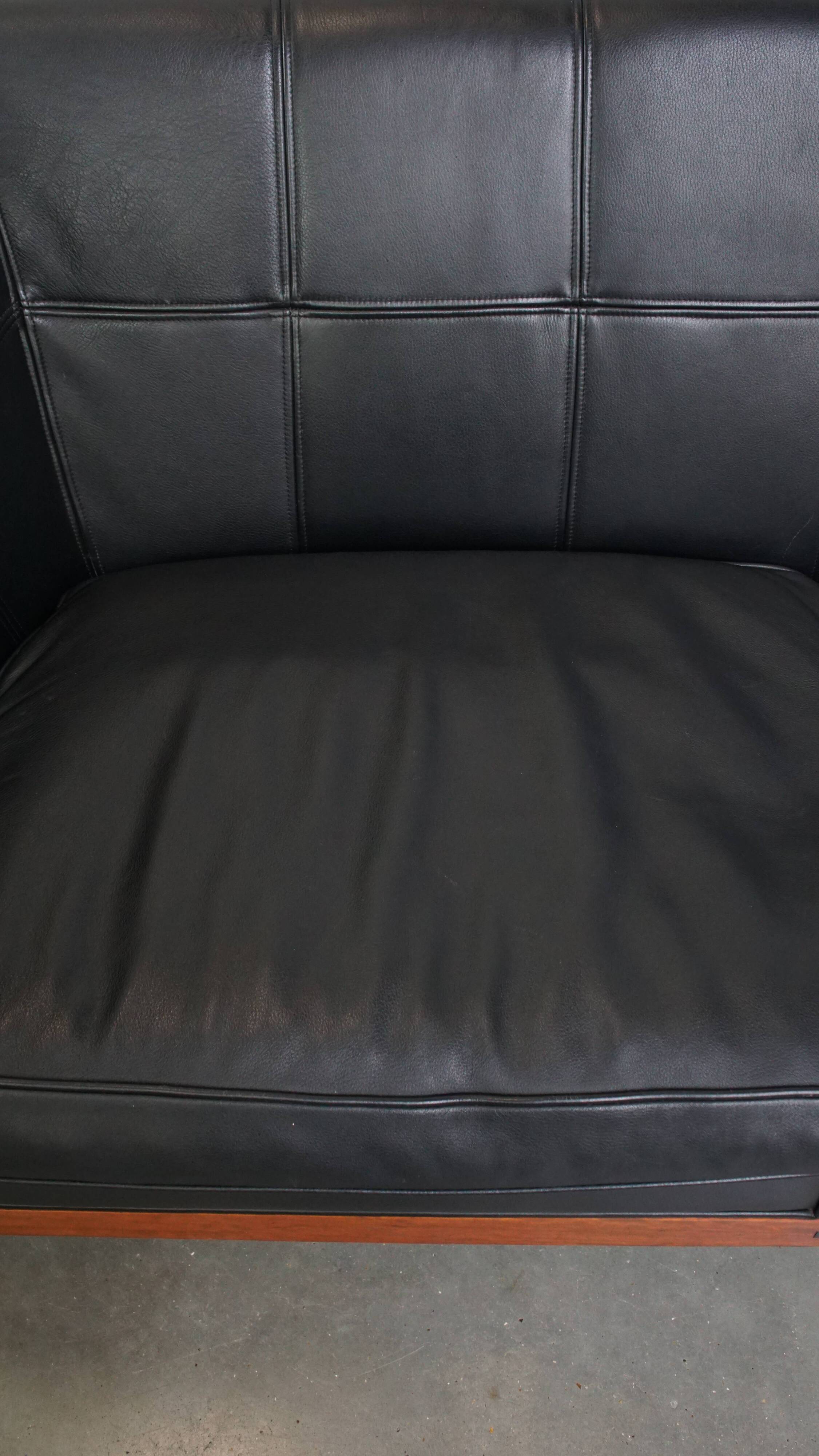 Art Deco 2.5-Seater Leather Sofa