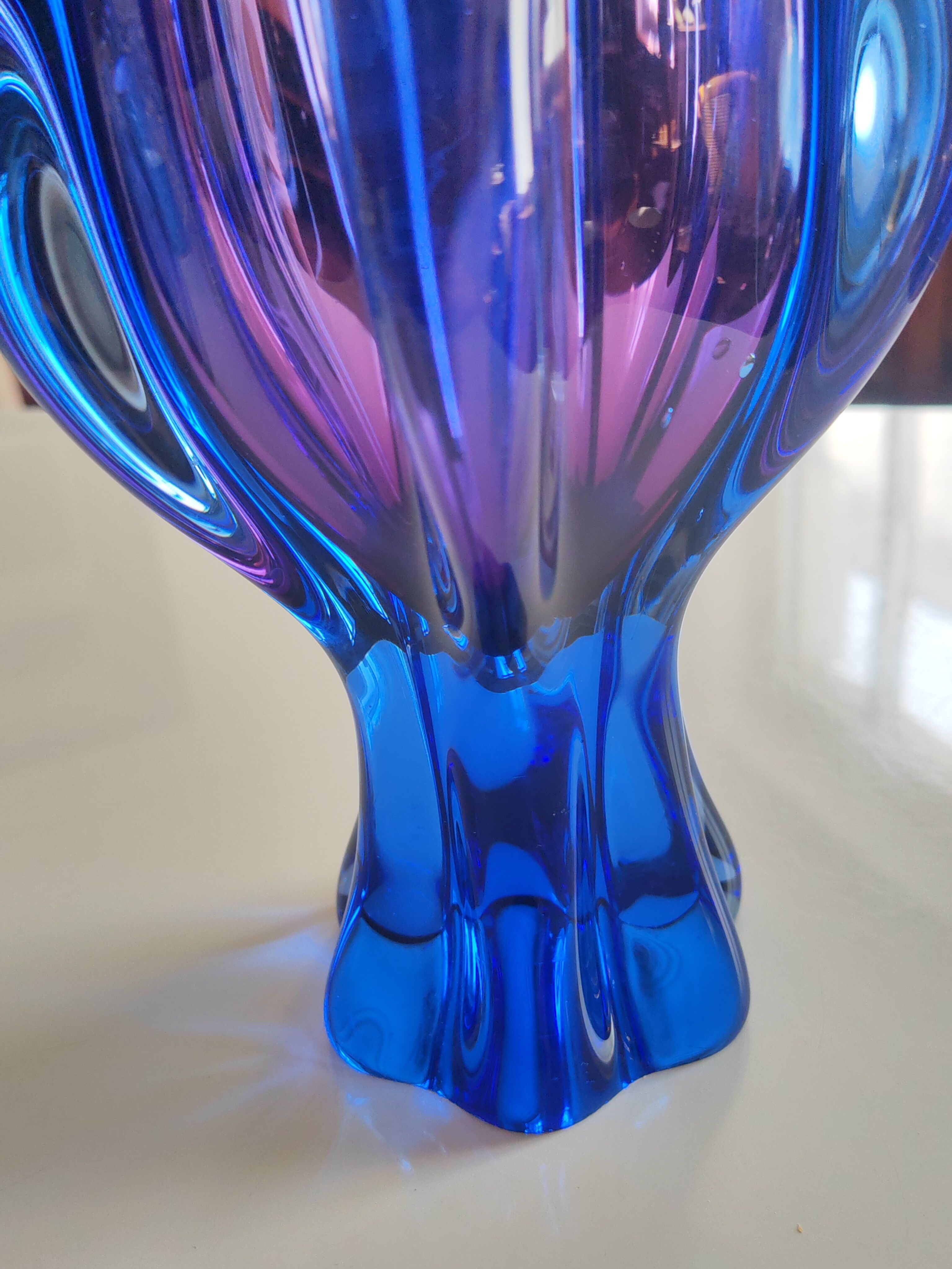 Electric blue Murano vase