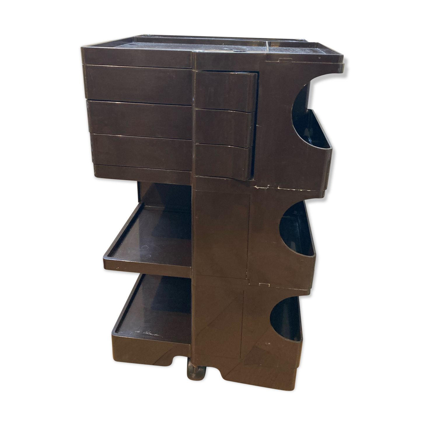 Brown Boby Cart by Joe Colombo