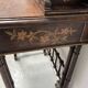 Bureau a gradins en bois décoré de pyrogravures XIX siècle