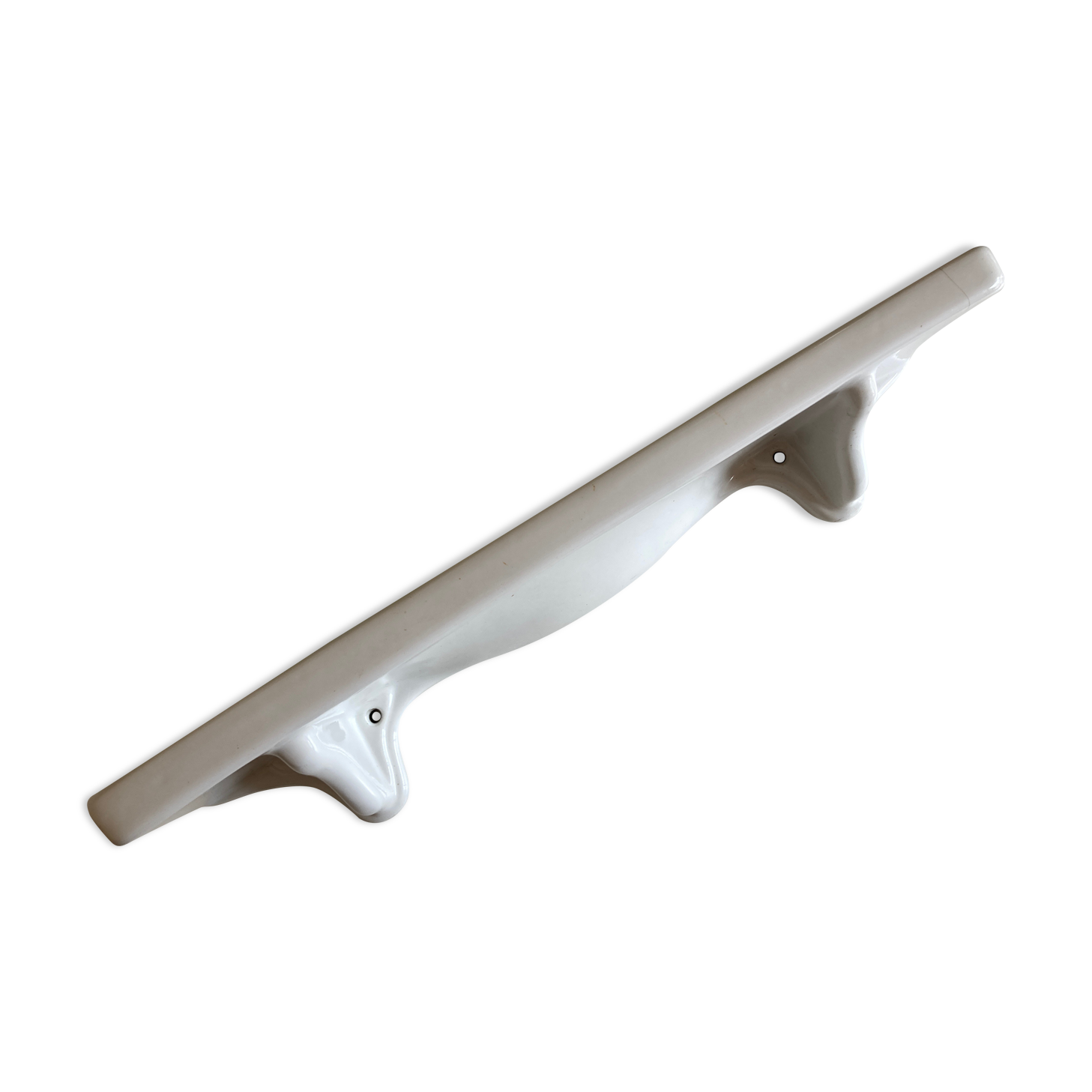 Art deco bathroom shelf shelf in white porcelain 50cm