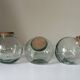 Set of 3 vintage glass candy jars from the 60s and 70s