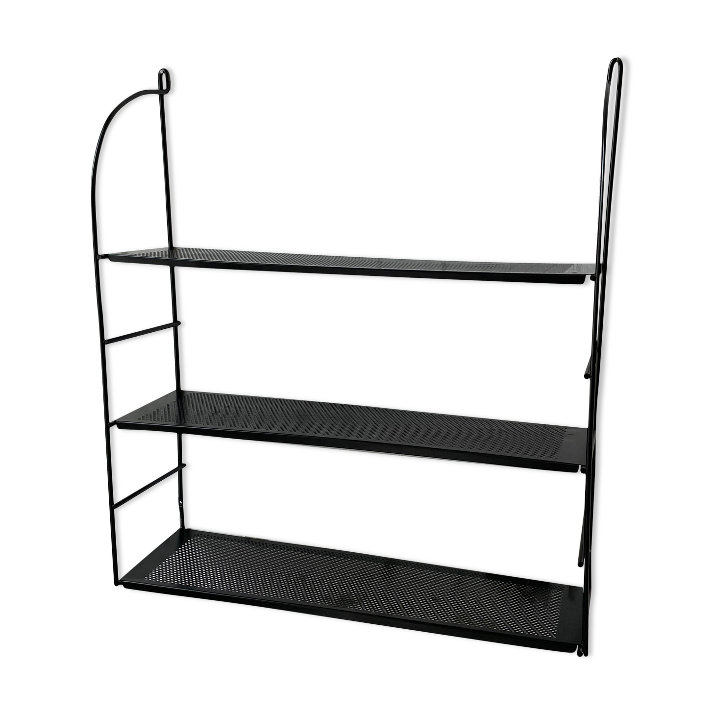 Black metal string shelf