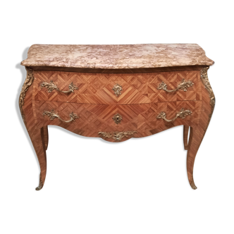 Louis XV style chest of drawers stamped "MORREAU"