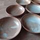 Lot de 6 assiettes creuses en grès rose