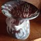 LAMARTINE - White speckled glass, colorless scroll chocolate