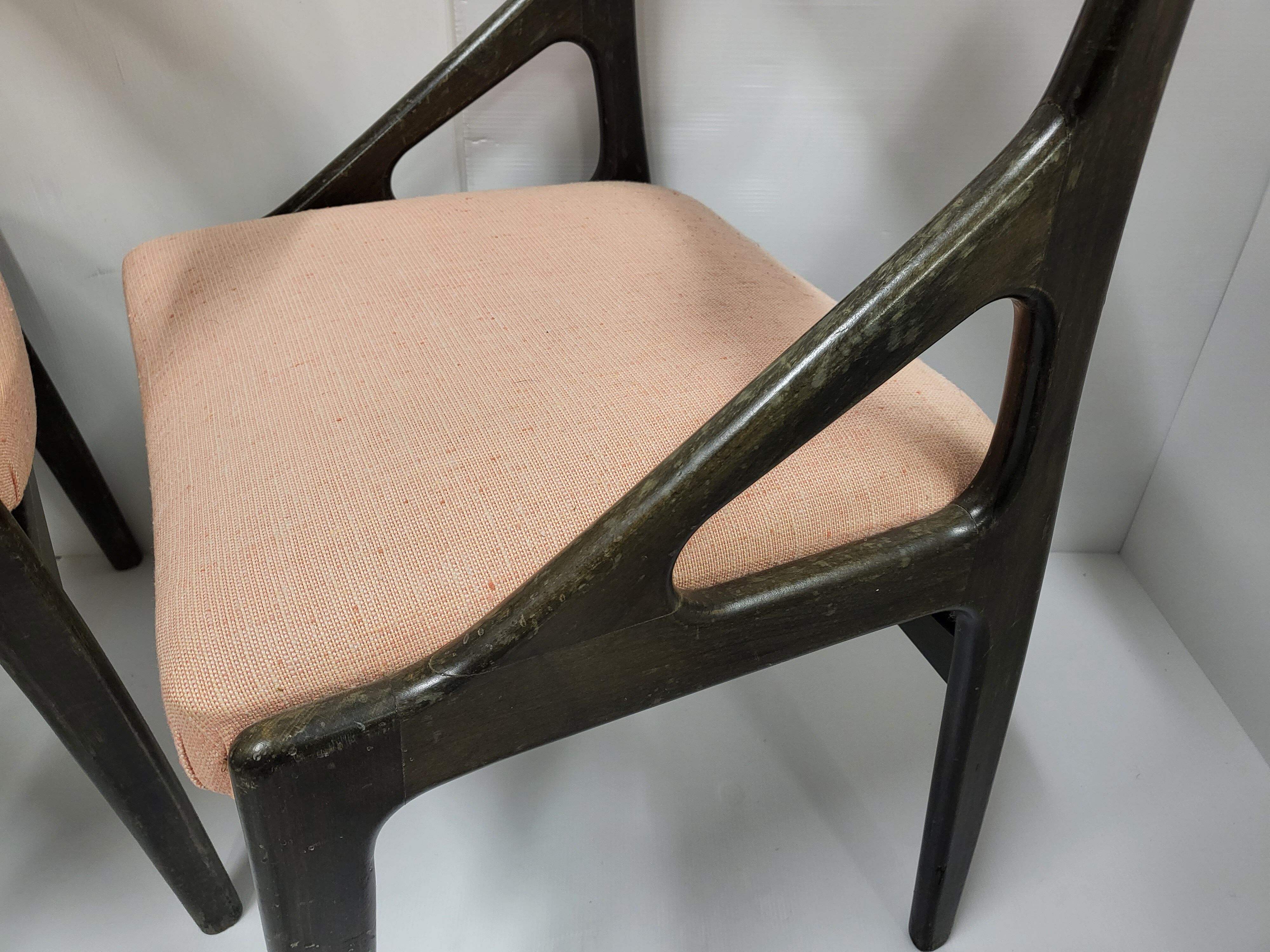 Suite de 6 chaises scandinaves 1960