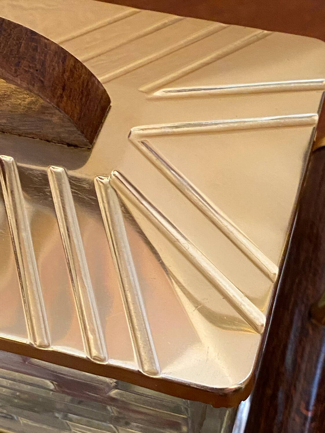 Art Deco biscuit box on a mirrored tray