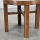 Tabouret rembourré en placage de noyer Art Déco, Tchécoslovaquie, années 1930