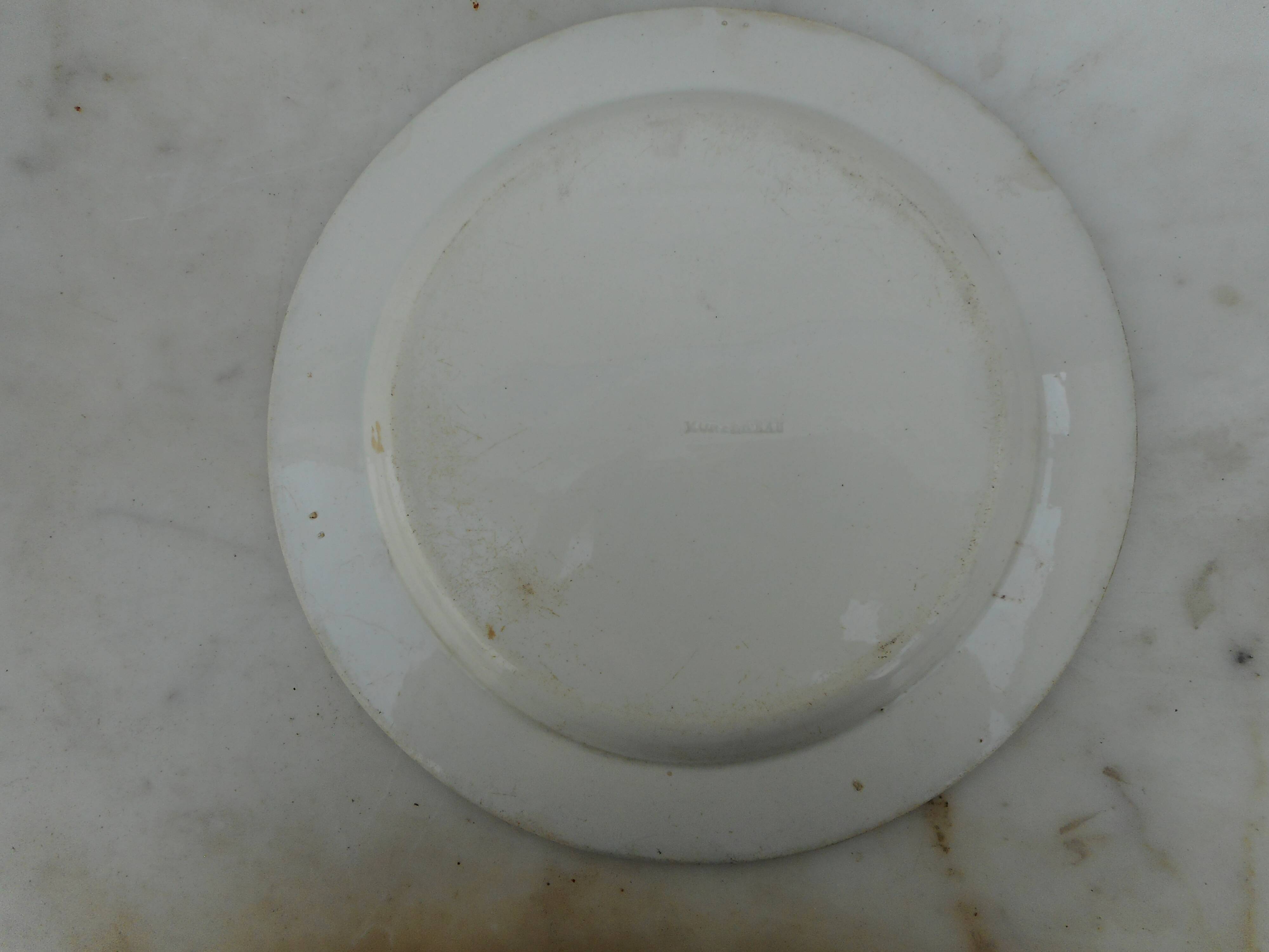 Lot of 5 earthenware plates of Montreau