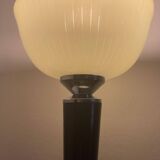 Art Deco lamp "Mazda" wood and glass