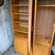 Bamboo cabinet woven and modular pine vintage 1960