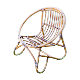 Retro child chair rattan