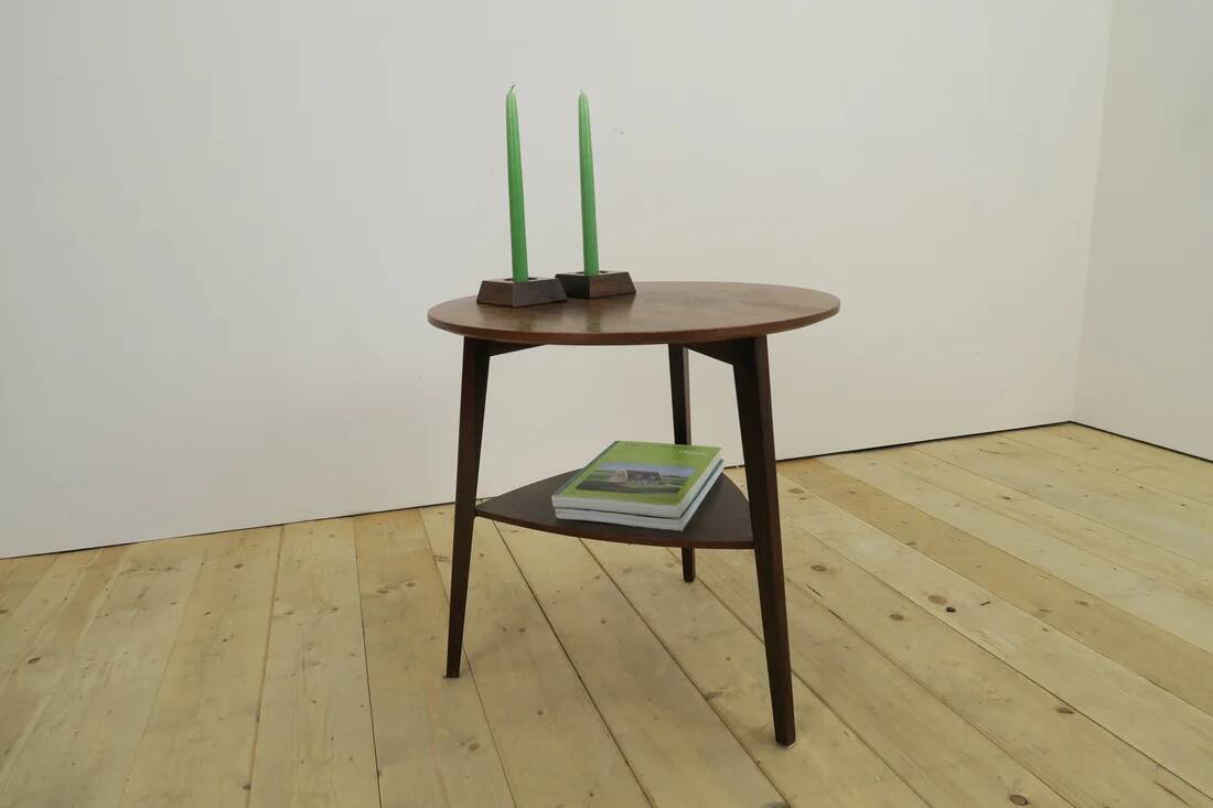 Table basse ronde en palissandre, Danemark 1960