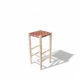 Tabouret en cuire eri