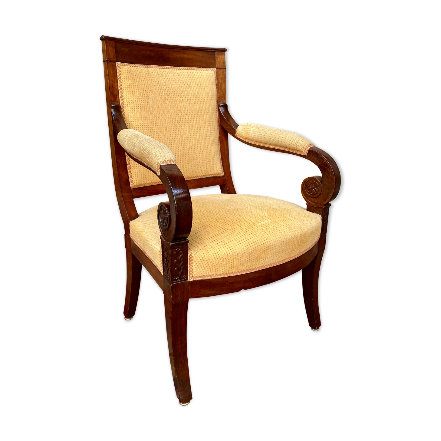 Mahogany armchair period empire xix eme century
