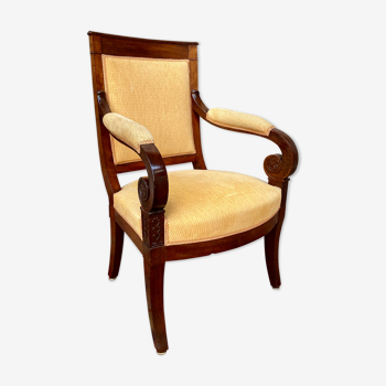 Mahogany armchair period empire xix eme century