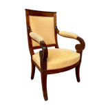 Fauteuil en acajou d’époque Empire XIX eme siècle