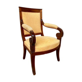 Fauteuil en acajou d’époque Empire XIX eme siècle