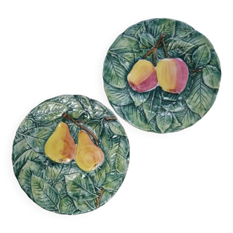 Duo d'assiettes barbotine