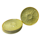 Set of 6 Moulin des Loups shell plates