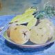 Oil on panel old still life vegetables