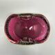1960s mid-century pink ashtray or catchall in bullicante Murano glass by Flavio Poli