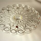 Lead crystal glass cake plate on foot by Nachtmann - Vintage
