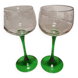 2 verres à vin blanc d Alsace