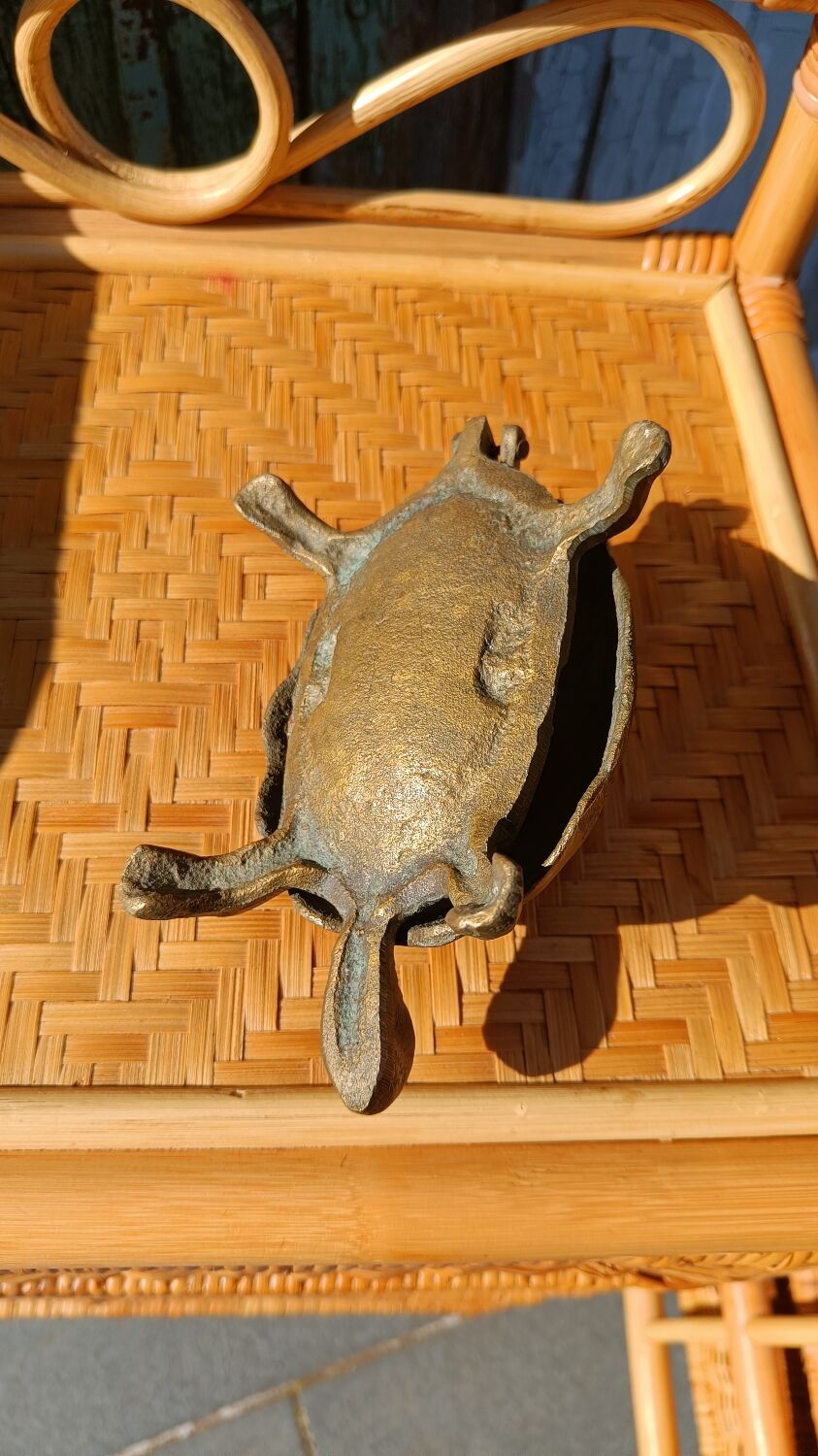 Ancient bronze tortoise ashtray