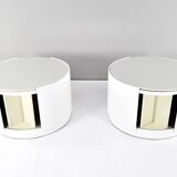 Set of Two Eugenio Gerli Tavolino container girevole T128 Revolver Italy 1969