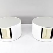 Set of Two Eugenio Gerli Tavolino container girevole T128 Revolver Italy 1969